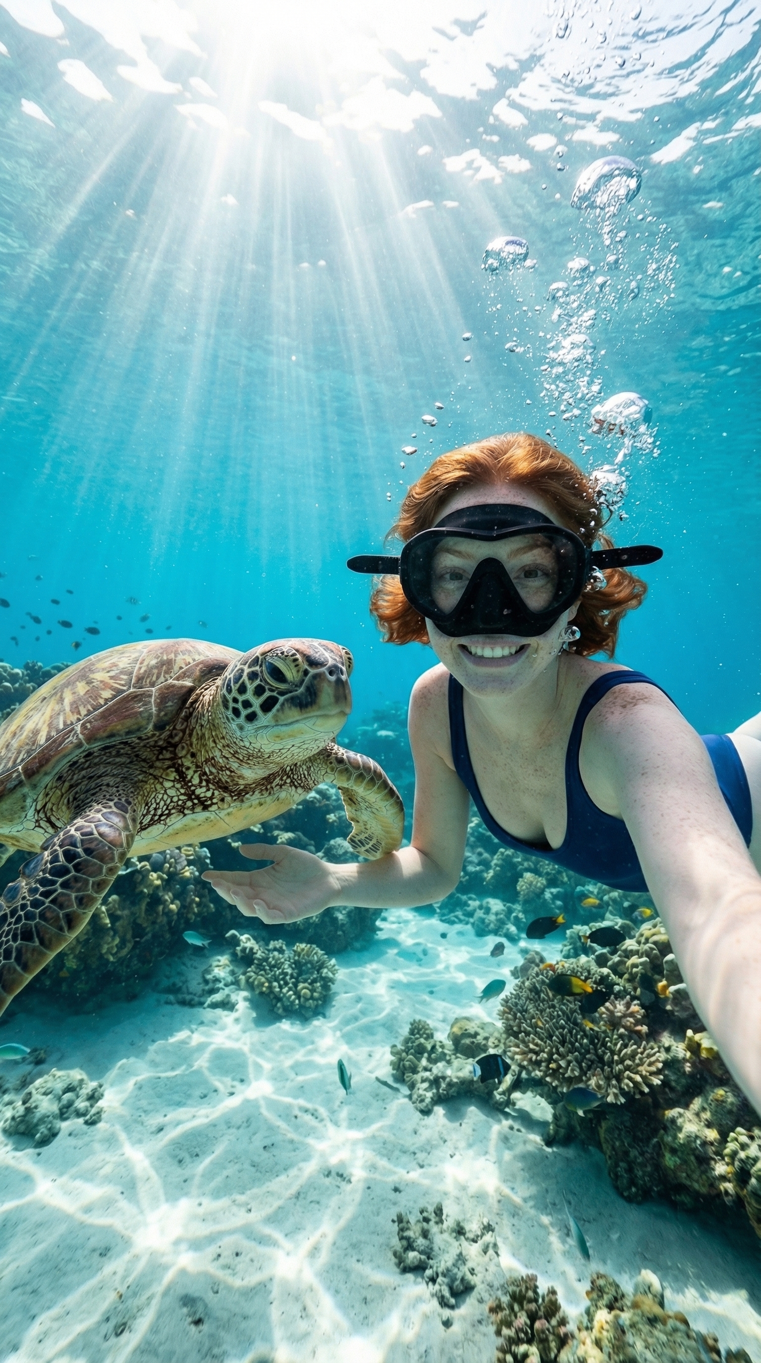 Selfie GoPro con Tortuga