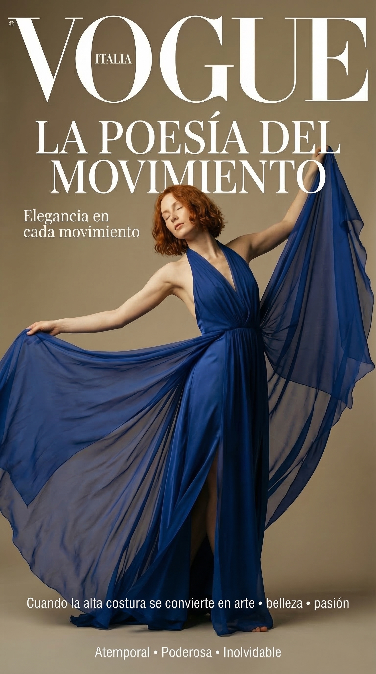 Portada Vogue Italia - Movimiento Fluido