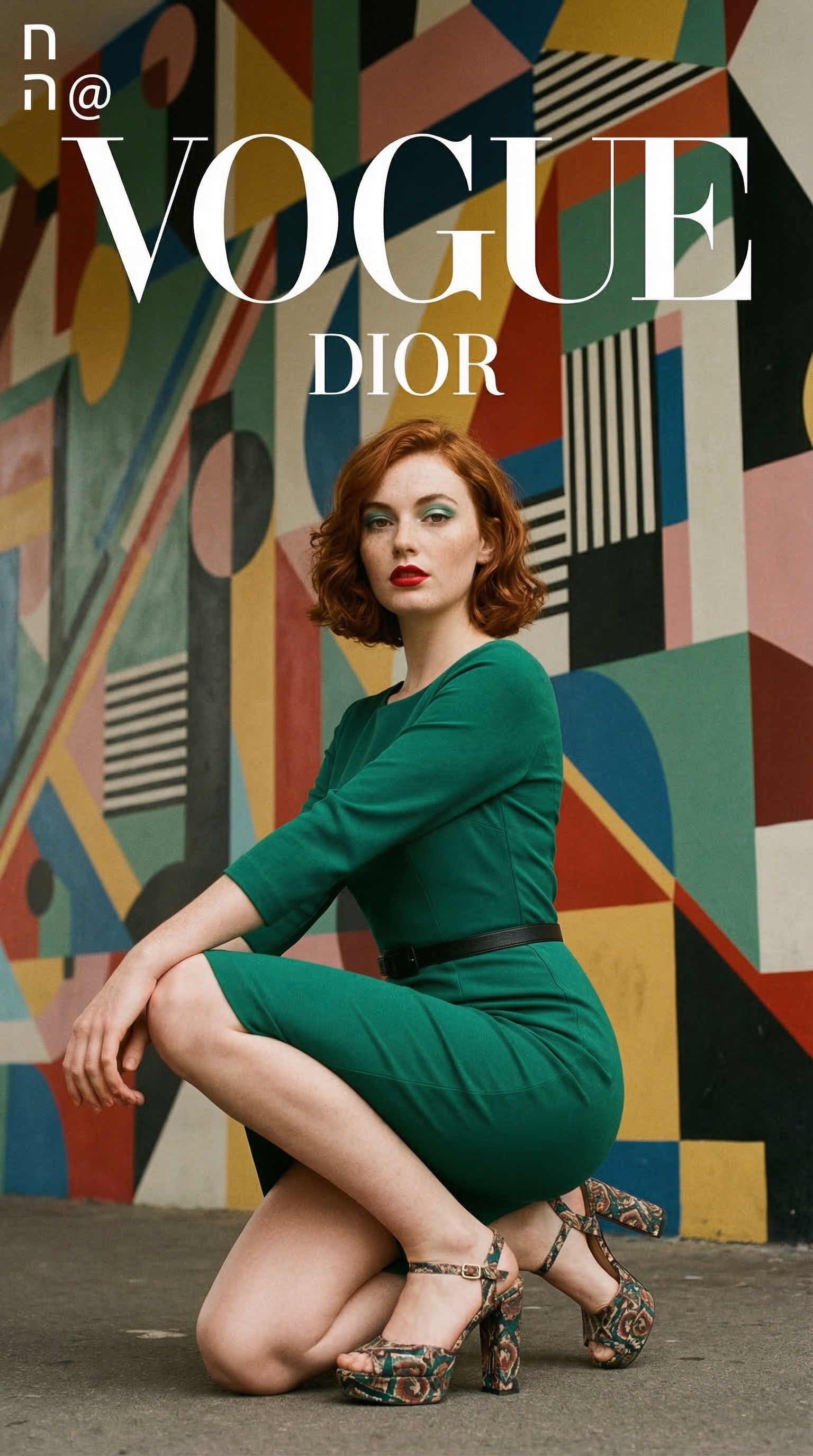 Vestido Verde Esmeralda Retro