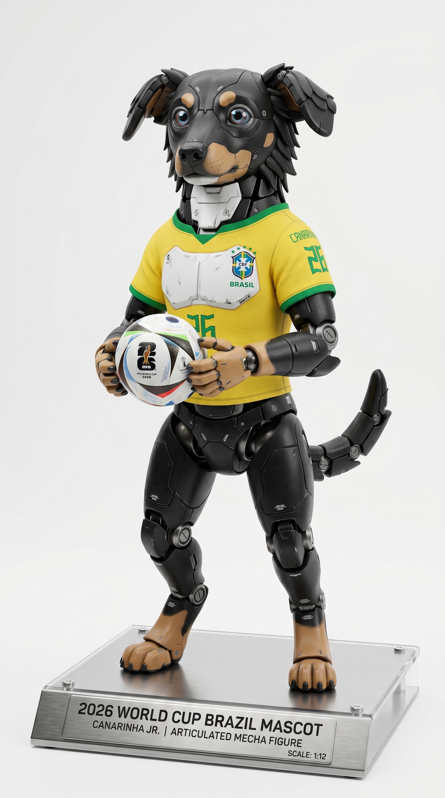 Mascota Robótica 3D: Canarinha Jr. Edición Brasil