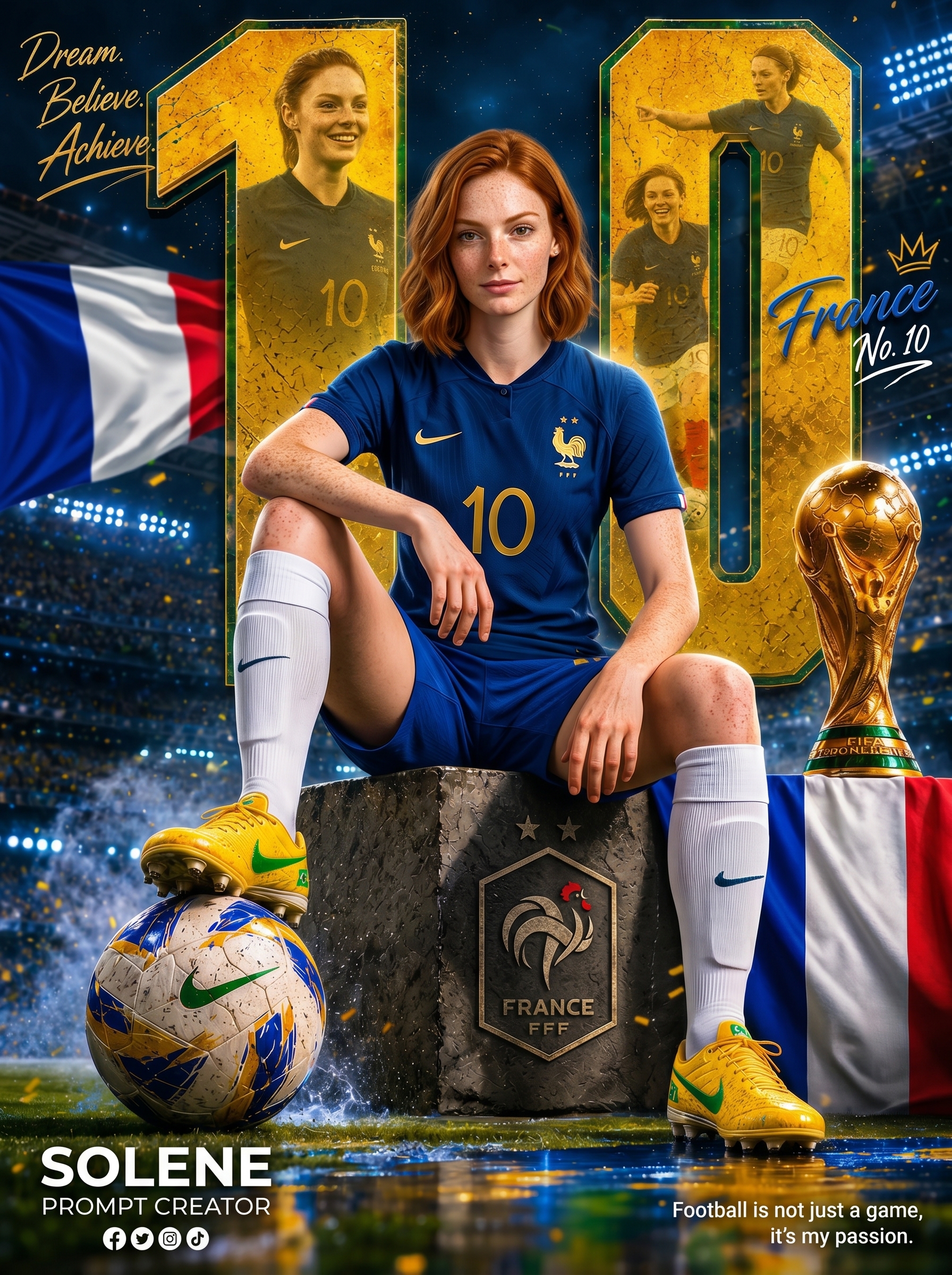 Campaña de Campeones: Composición Publicitaria 3D