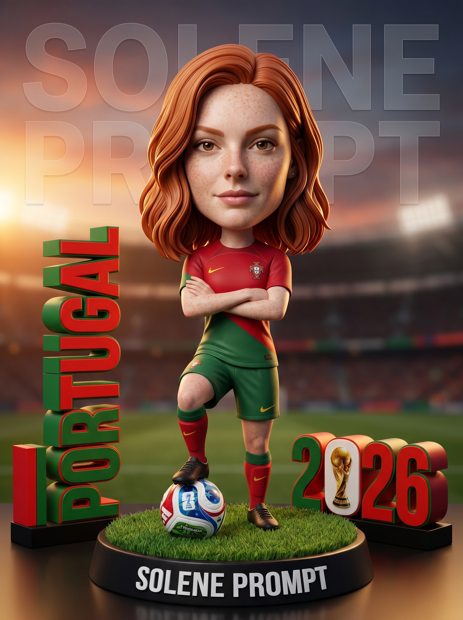 Figura Coleccionable 3D: Edición Portugal 2026